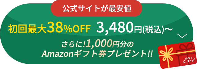 公式サイトが最安値 初回最大38%off 税込3480円から さらに1000円分のamazonギフト券プレゼント